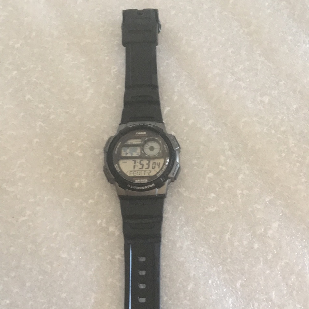 Casio World Time Illuminator Black Watch - image 3